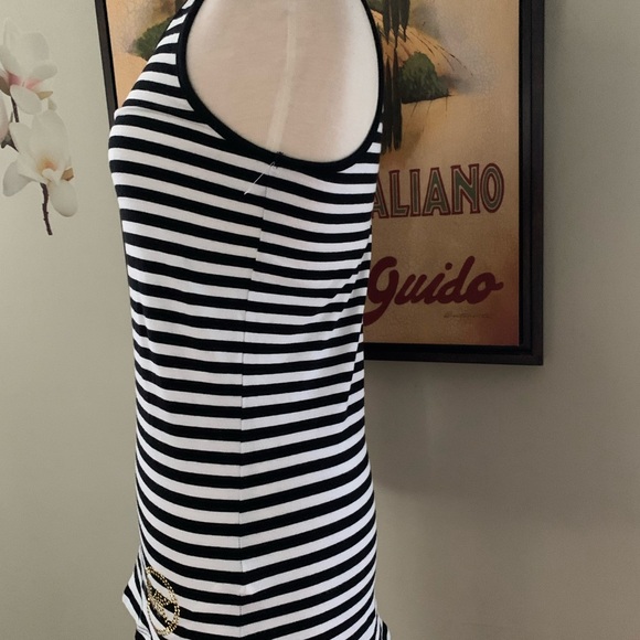 Michael Kors white and black striped thank top size S/M - Picture 4 of 9